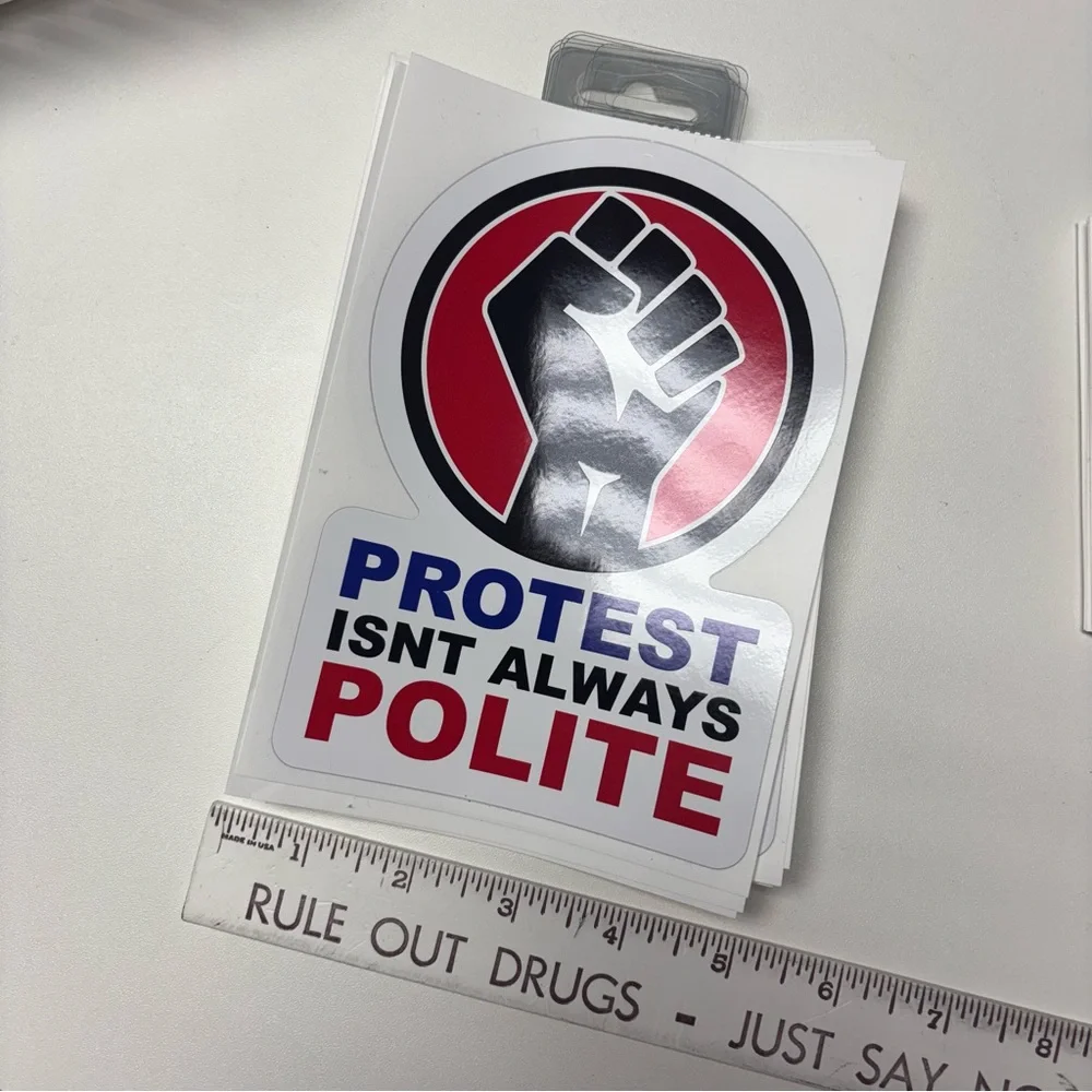 Large Protest Sticker - Picture 2 of 3